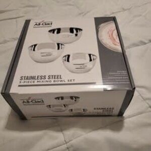 NIB All-Clad Stainless-Steel 3-Piece Mixing Bowl Set